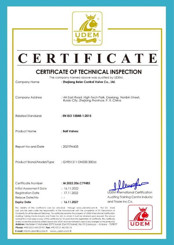 en iso 15848 1 certified low emission ball valves